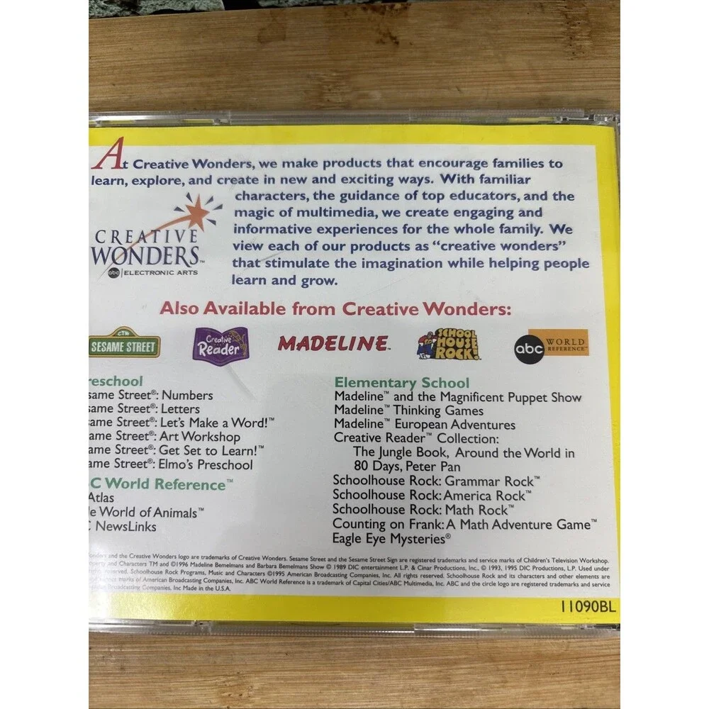 Madeline European Adventures PC CD-ROM Windows 3.1, 95 AND Users Guide Book